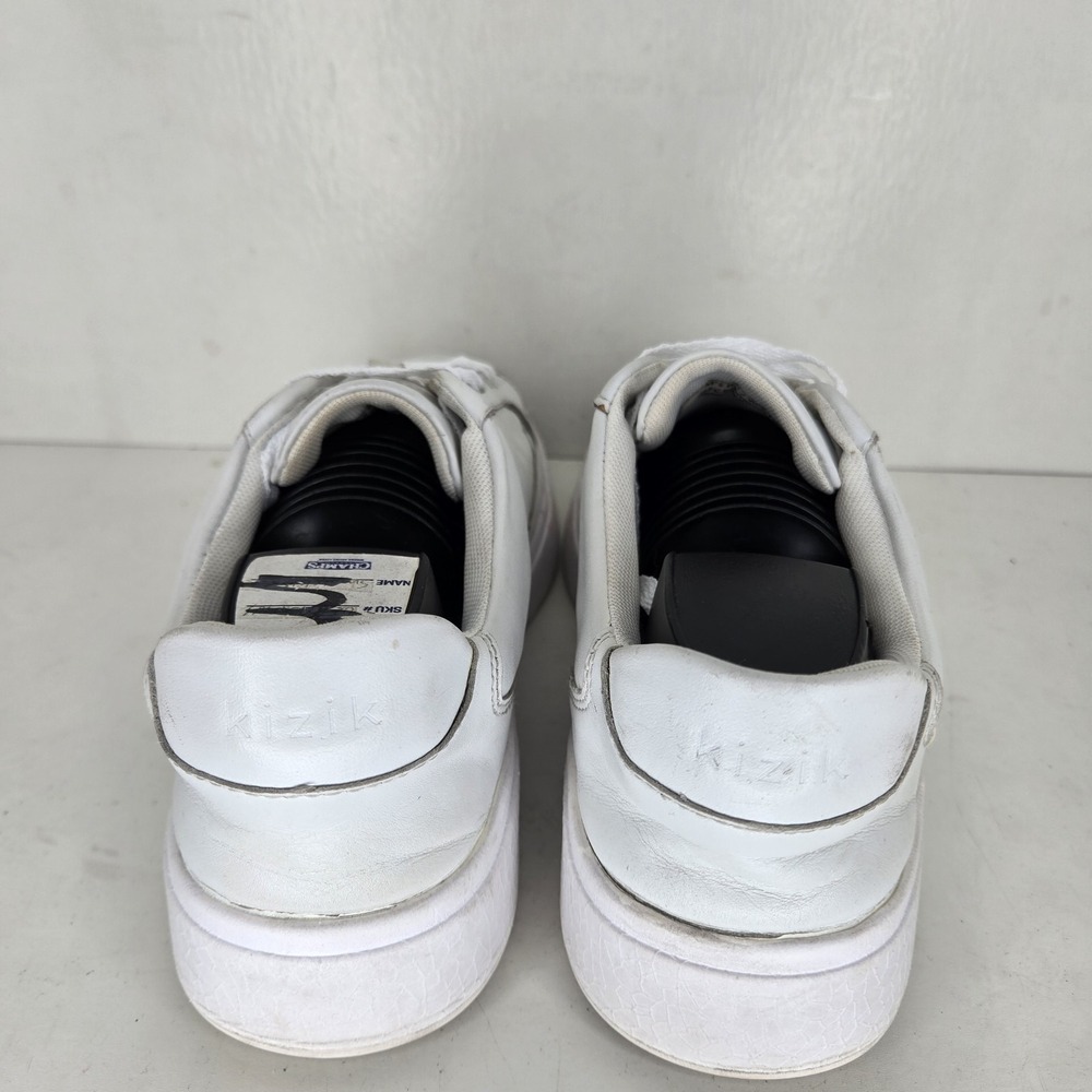 Kizik Vegas Walking Shoes Sneakers Mens Size 8.5 White Leather Casual Lace Up - Picture 4 of 11